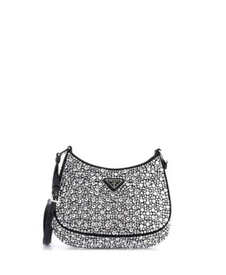 Small Cleo Shoulder Bag Crystal Embellished Satin
