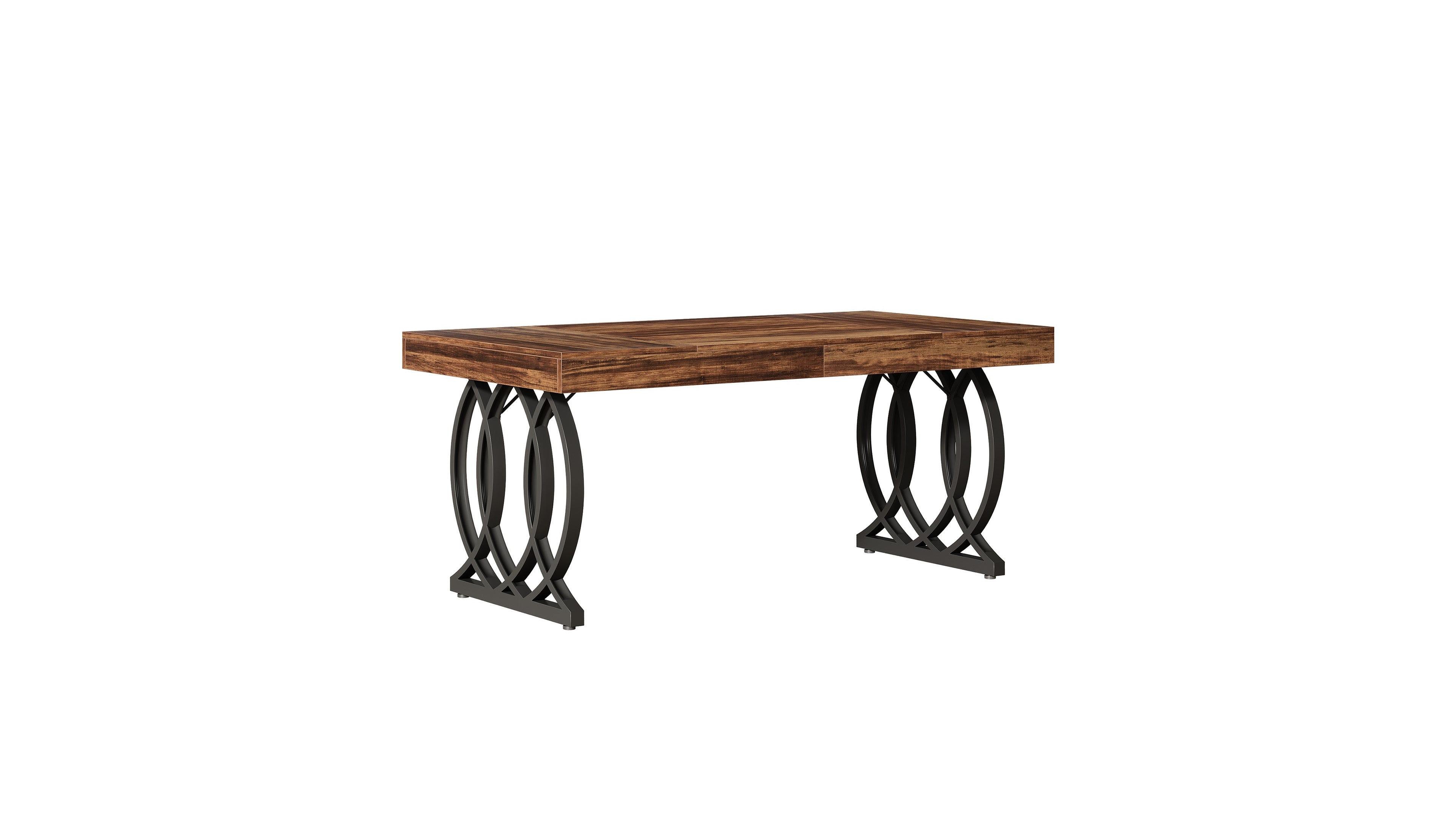 Slickblue Modern Kitchen Dining Table with Faux Marble Finish for 4 to 6 Persons