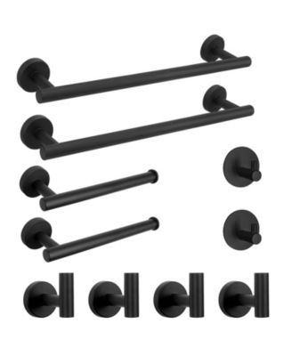 10 Bathroom Hardware Set S304 Stainless Steel Towel Bar Toilet Paper Holder Hooks 16"