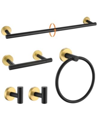 5 Piece 24" Bathroom Hardware Set Stainless Steel Wall Mounted Kit