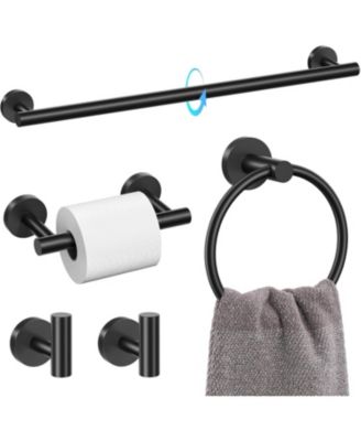5 Piece 24" Bathroom Hardware Set Stainless Steel Wall Mounted Kit