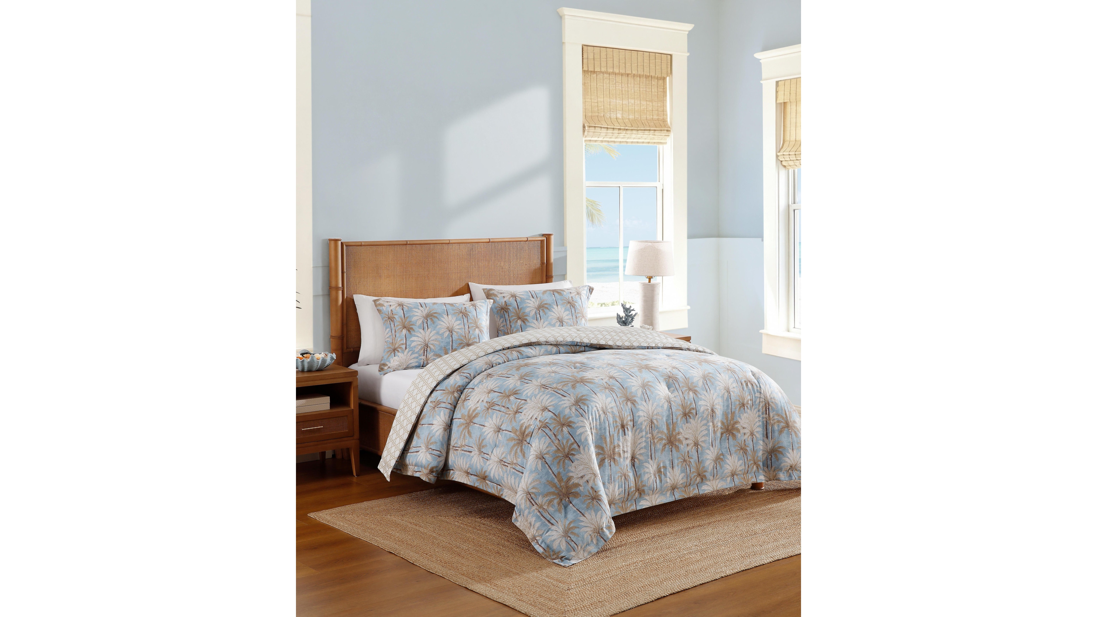 Tommy Bahama Veranda Palm Cotton Sateen 3-Piece Comforter Set, King