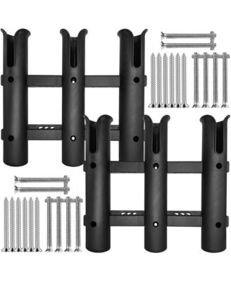 3 Tube Fishing Rod Holder Wall Mounted Portable For Boat Truck Kayak Garage