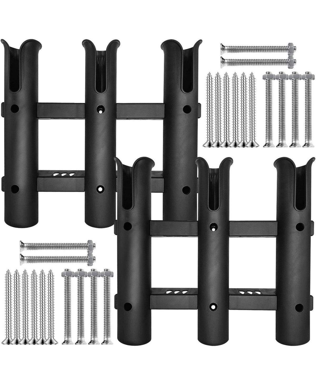 Magicorange 3 Tube Fishing Rod Holder Wall Mounted Portable For Boat Truck Kayak Garage