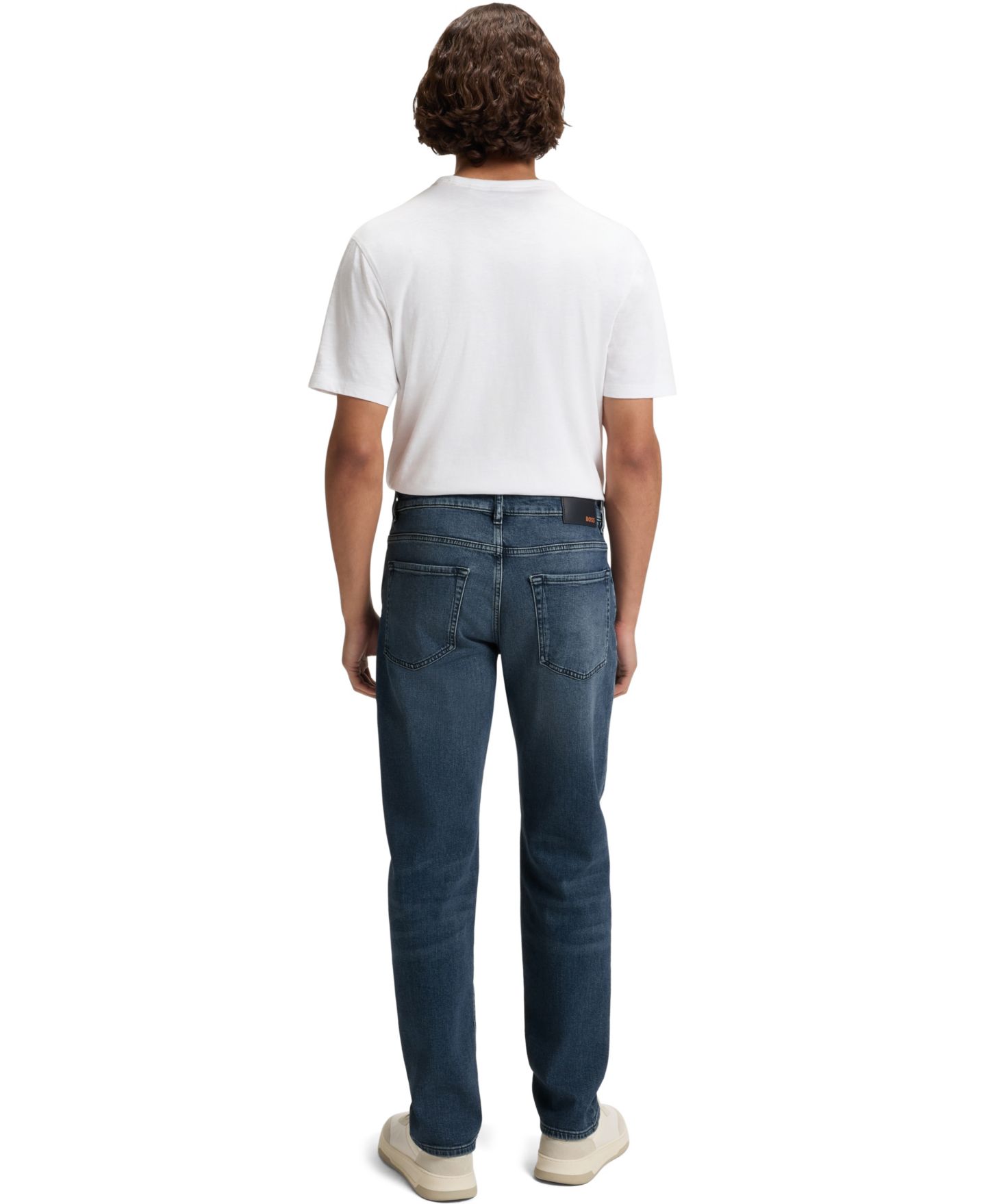 Мужские джинсы Hugo Boss Mid-Blue Comfort-Stretch Regular-Fit, цвет: Средний синий — фото 3