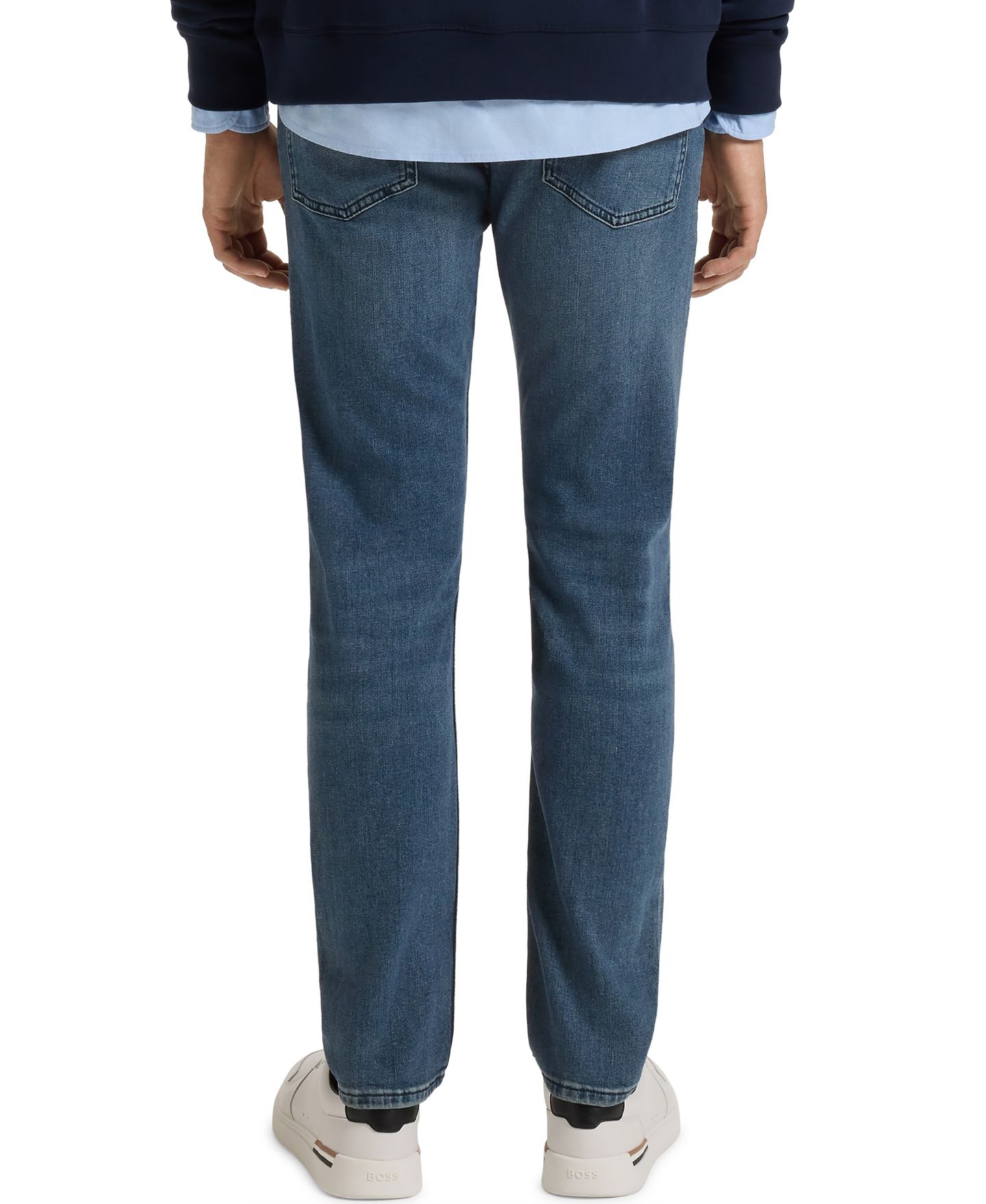 Мужские джинсы Hugo Boss Delaware Slim-Fit, цвет: Синий — фото 4