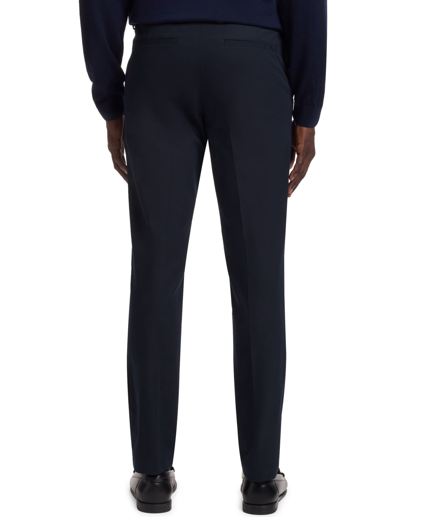 Мужские брюки Hugo Boss BOSS by Four-Way Stretch Fabric Slim-Fit Trousers, цвет: Тёмный синий — фото 7