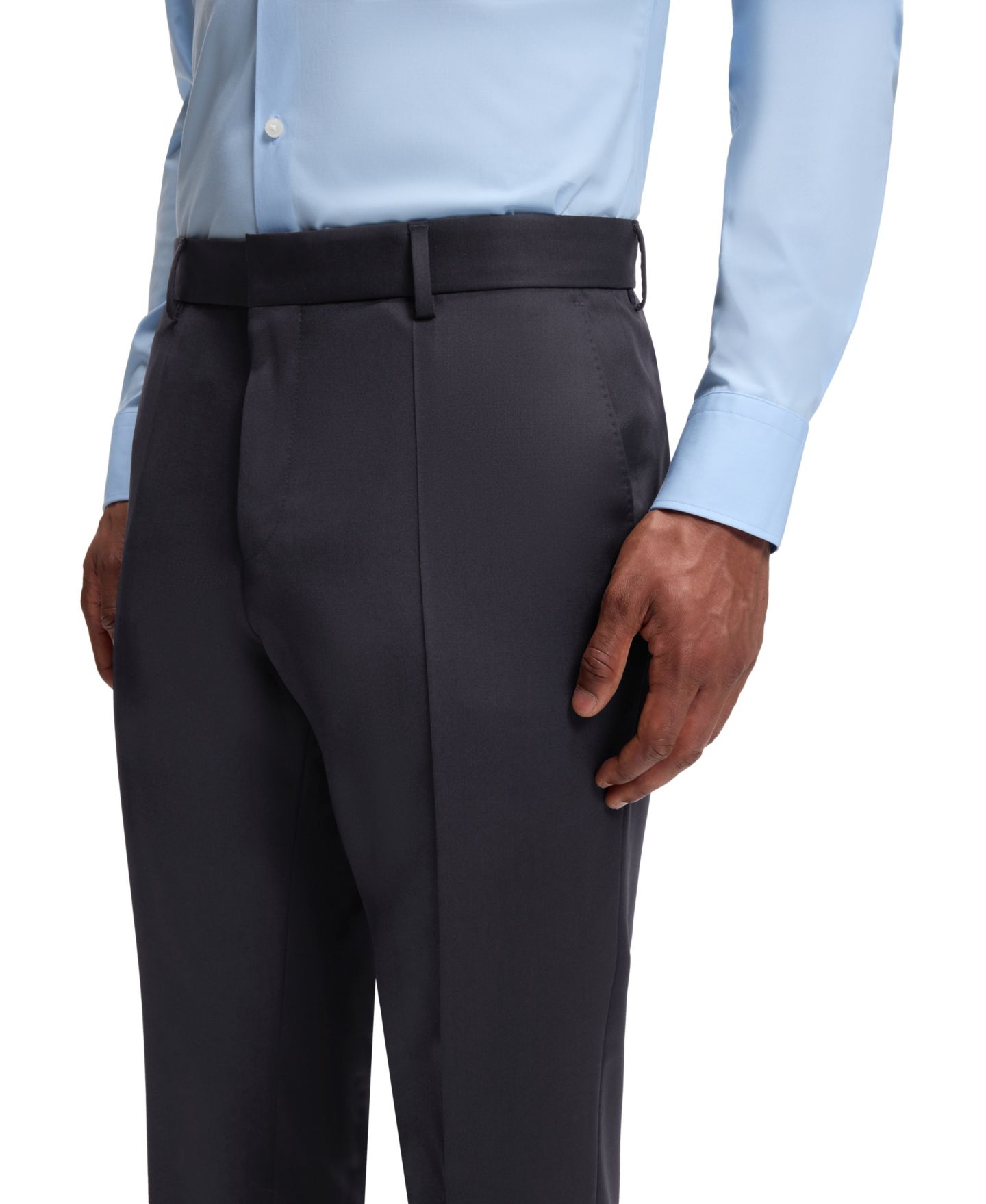 Мужские брюки Hugo Boss BOSS Formal Trousers, цвет: Тёмный синий — фото 7