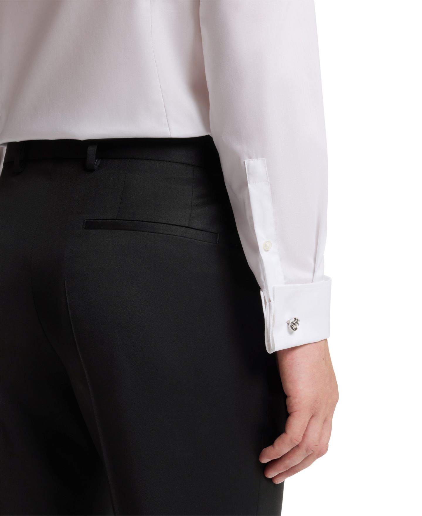 Мужские брюки Hugo Boss Virgin-Wool Serge Slim-Fit, цвет: Чёрный — фото 5