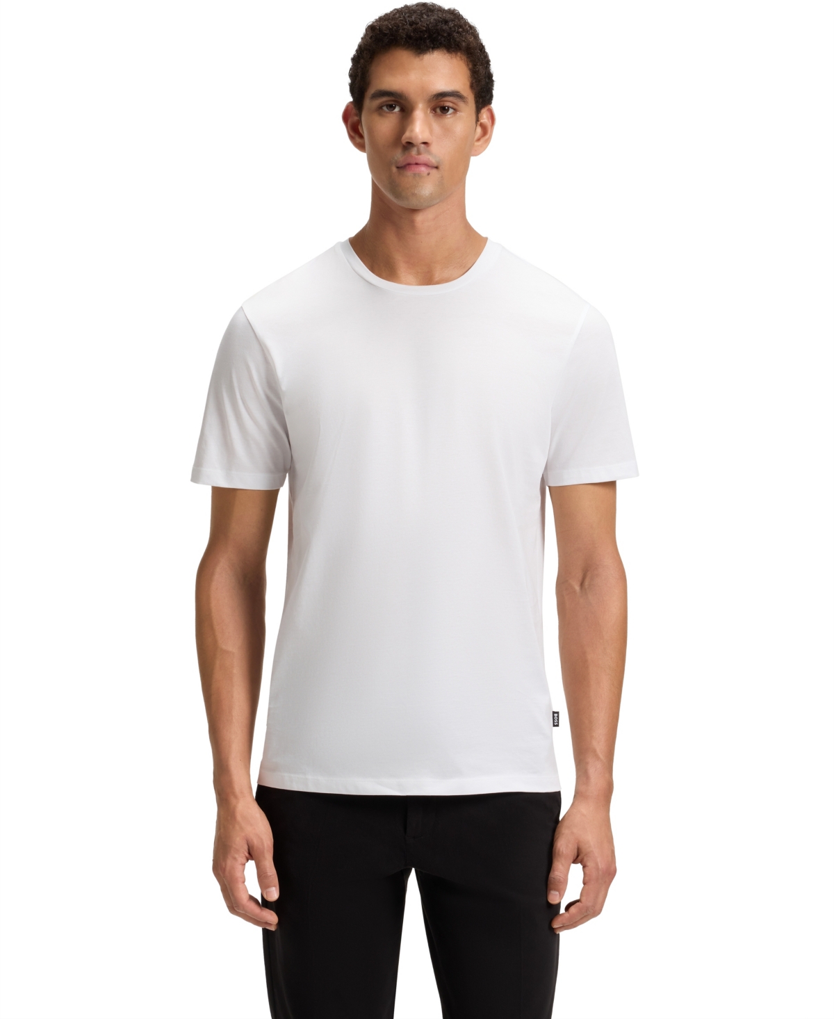 Boss by Hugo Boss Men's Slim-Fit Mercerized-Cotton T-shirt - White