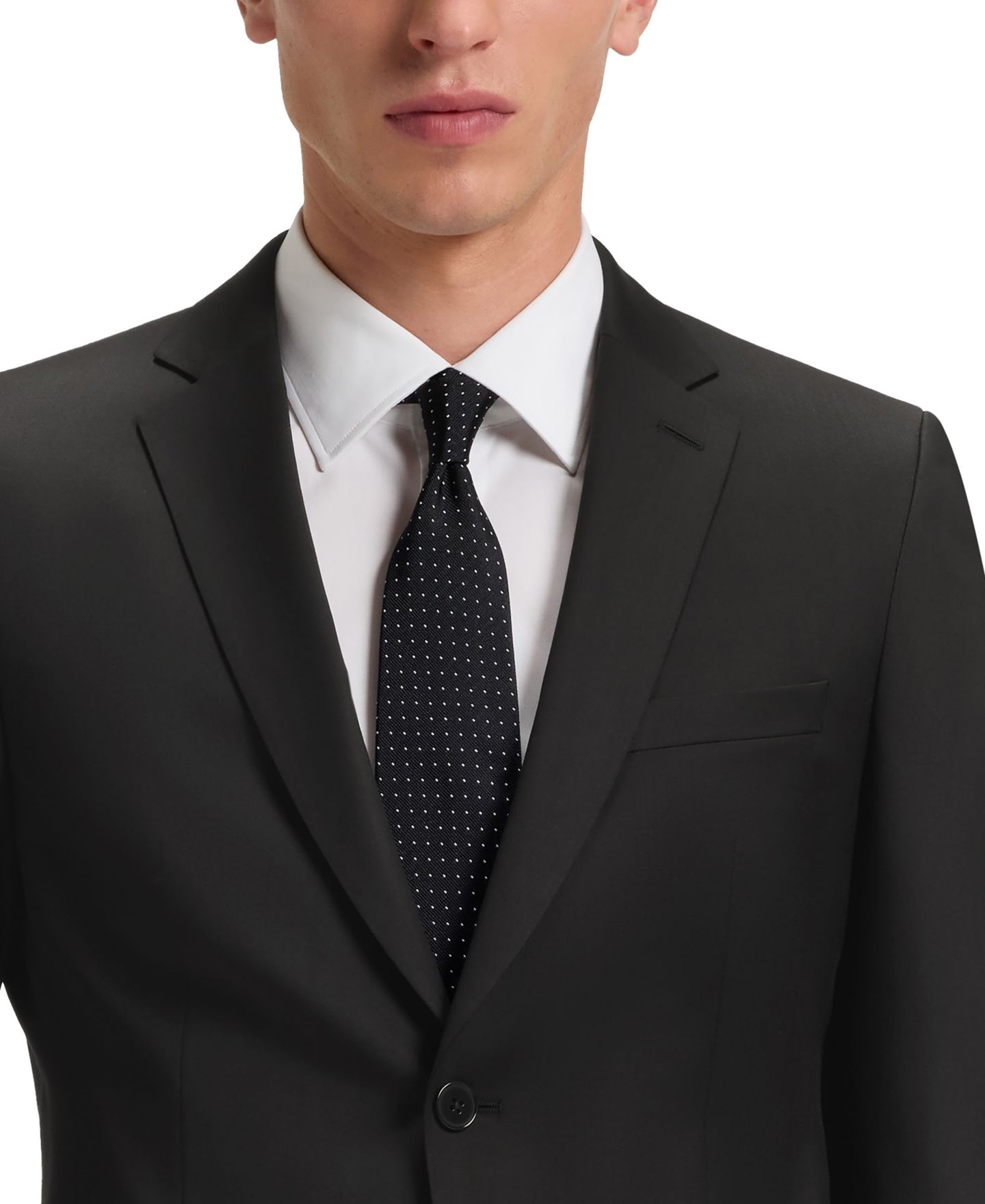 Мужской пиджак Hugo Boss Virgin-Wool Extra-Slim-Fit Suit, цвет: Чёрный — фото 2