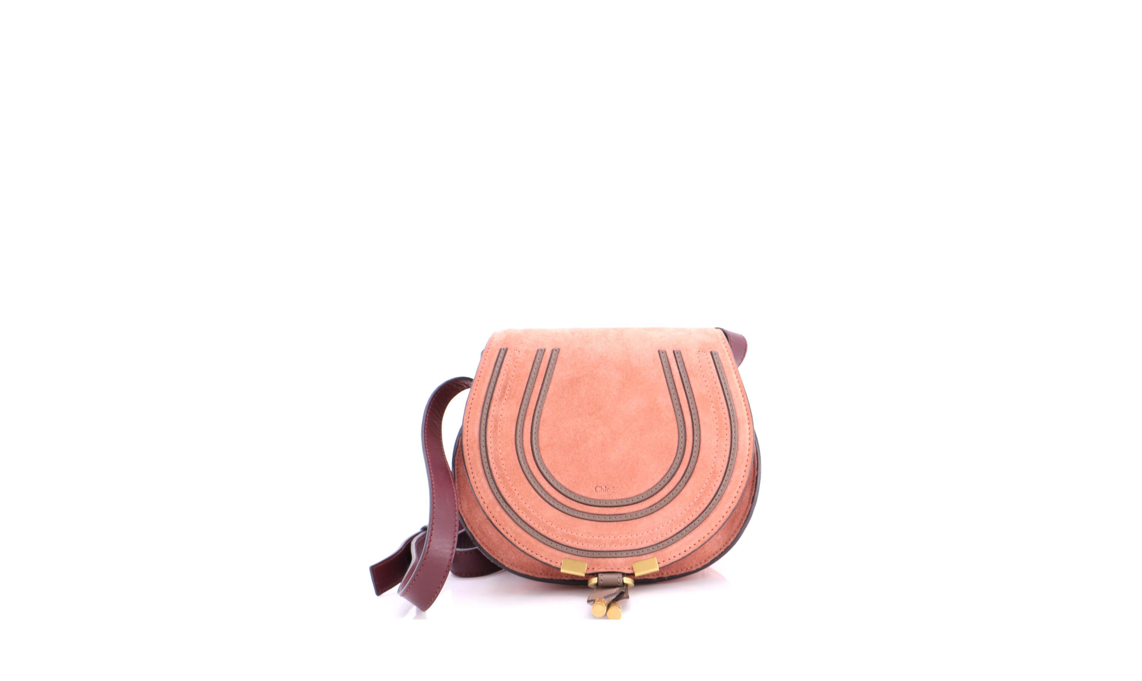 Pre-Owned Chloe Small Marcie Crossbody Bag Suede