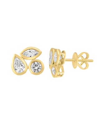 Lab-Grown Diamond Earrings (1-1/2 ct. t.w.) in 14k Yellow Gold