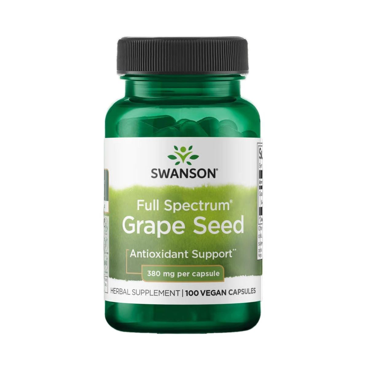 Swanson Grape Seed Extract, Herbal Supplement, 380 mg, 100 Capsules