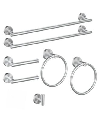 8 Piece 24" Bathroom Hardware Set Towel Bar