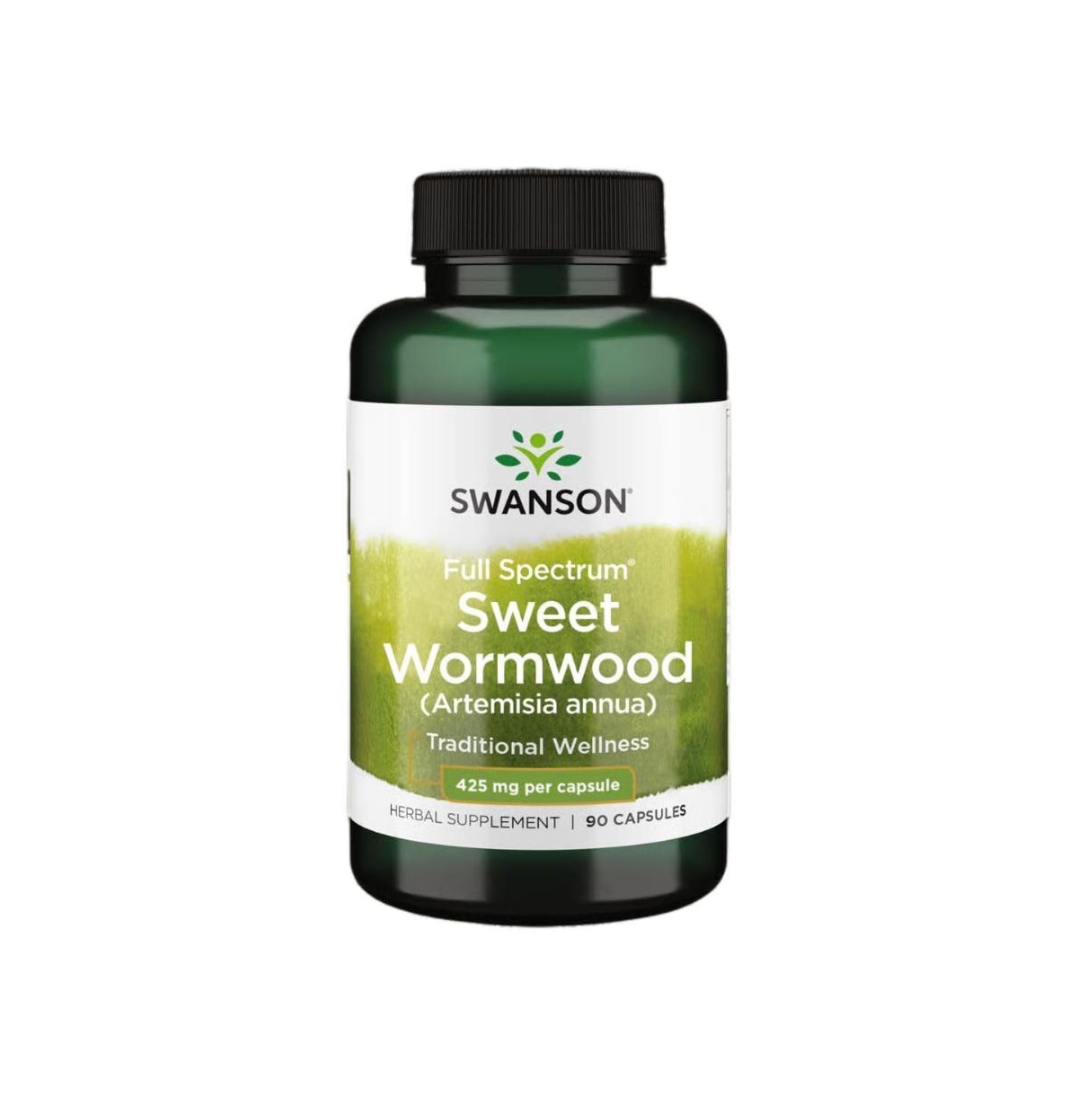 Swanson Sweet Wormwood Herbal Supplement, 425 mg, 90 Capsules