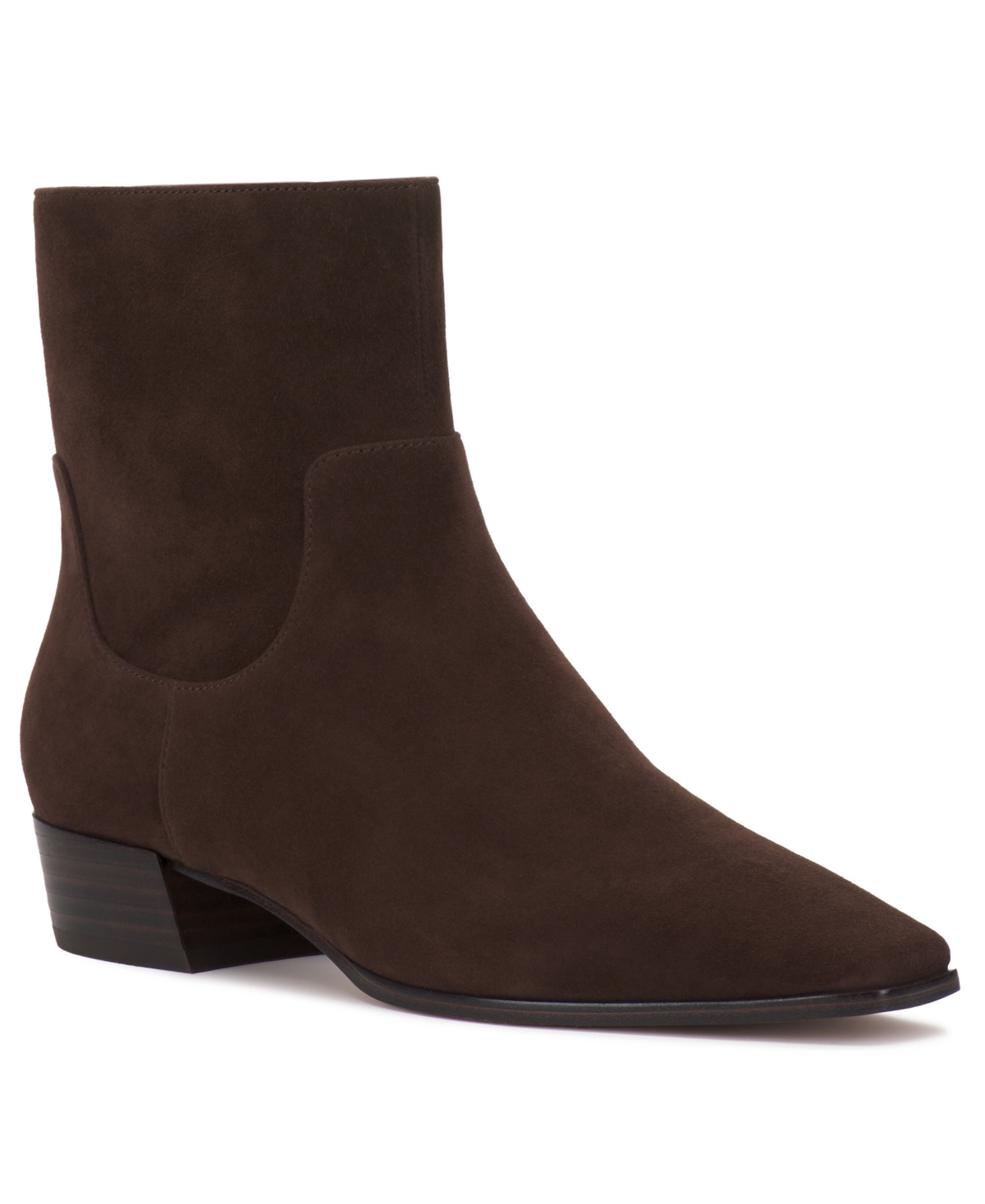 Vince Camuto Women's Pertula Snip Toe Booties - Brownie Suede