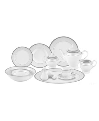 Alina Silver 57-PC Dinnerware Set, Service for 8