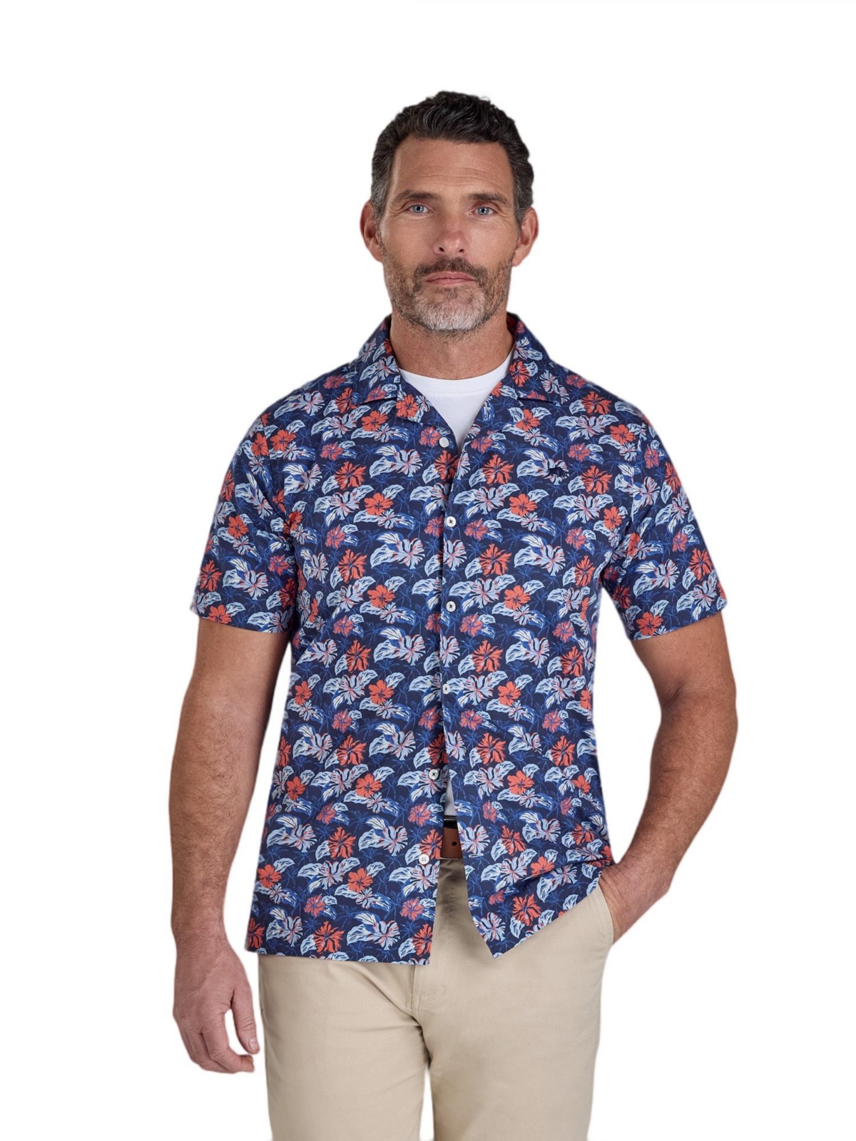 Raging Bull Men's Hawaii Floral Short Sleeve Shirt