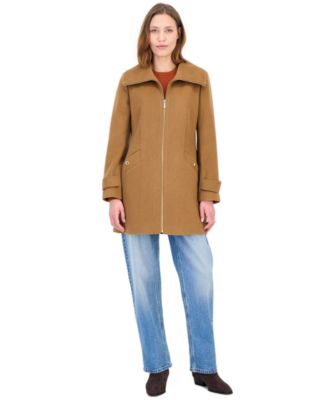 Women's Collared Zip-Front Coat