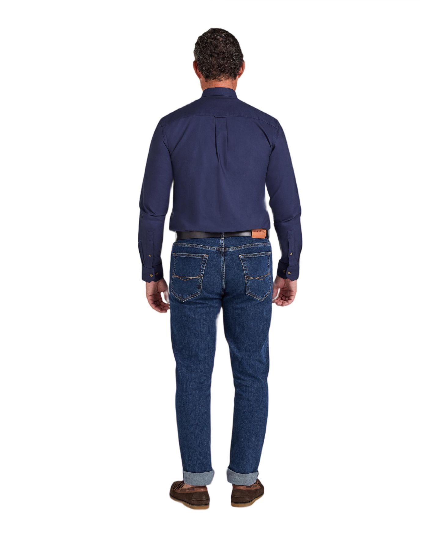Мужская рубашка Raging Bull Long-Sleeve Oxford Classic-Fit, цвет: Тёмно-синий — фото 4