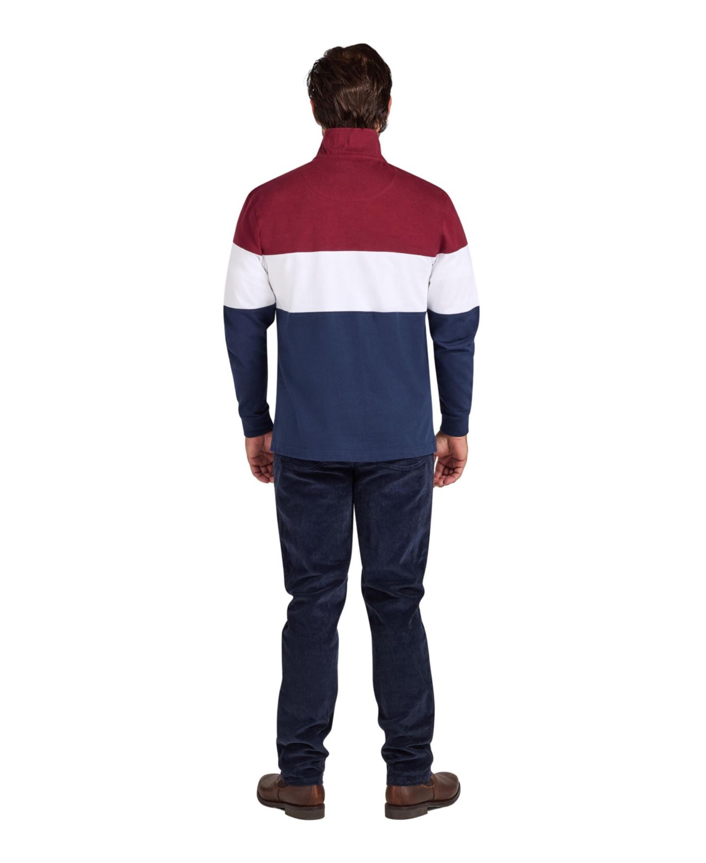 Мужская толстовка Raging Bull Quarter Zip Relaxed-Fit Long-Sleeve, цвет: Тёмно-синий / Красный — фото 5