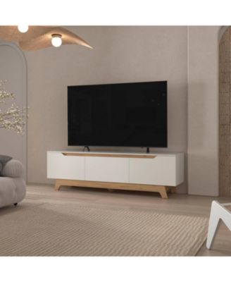 71.1 Inch Two-Door Particleboard Entertainment Center with Single Drawer TV Stand