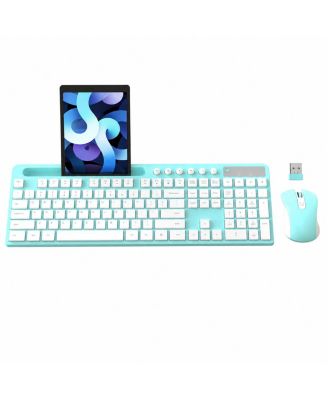 Wireless Silent Full-Size Keyboard and Mouse Combo [Compatible with Windows and macOS]