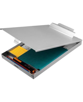 Aluminum Clipboard Storage Box Portable Smooth Writing A4 Size For Office School Jobsite