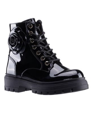 Big Girls' Yosha Combat Glitter Boots