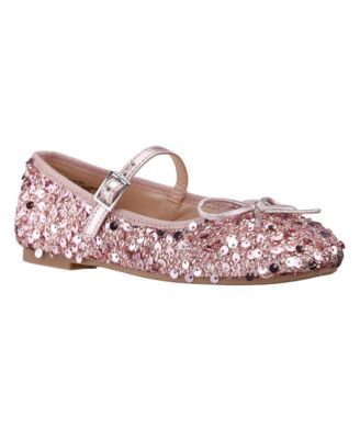 Little and Big Girls' Sparklin Paillette Ballet Flats
