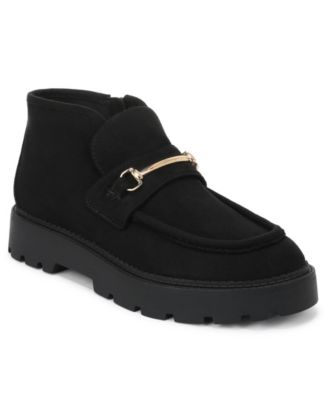 Women's Bertaa Lug Slip-Resistant Round Toe Suede Ankle Booties
