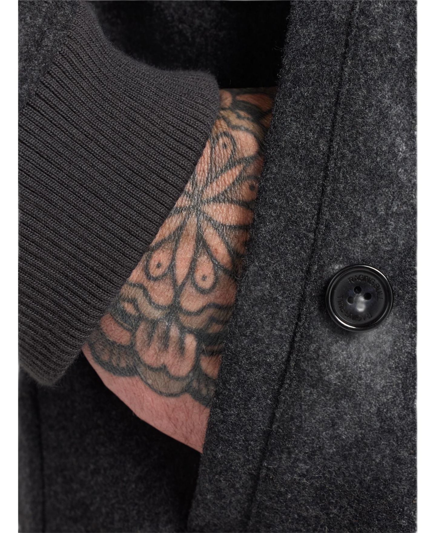 Мужская куртка Raging Bull Big & Tall Harrington Wool-Blend Relaxed-Fit, цвет: Угольный — фото 5
