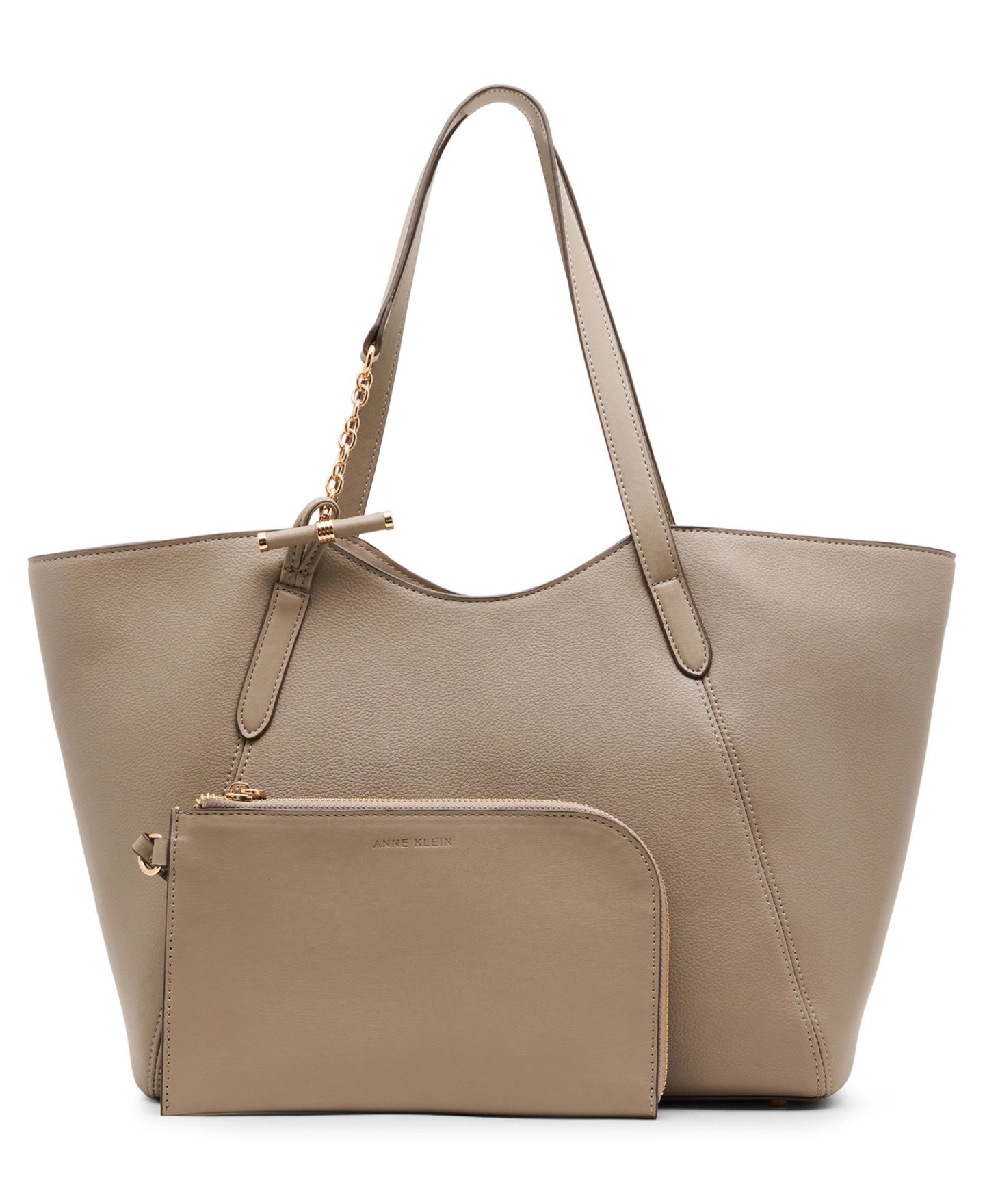 Женская сумка Anne Klein Toggle Large Magnetic Tote Handbag, цвет: Бежевый — фото 6