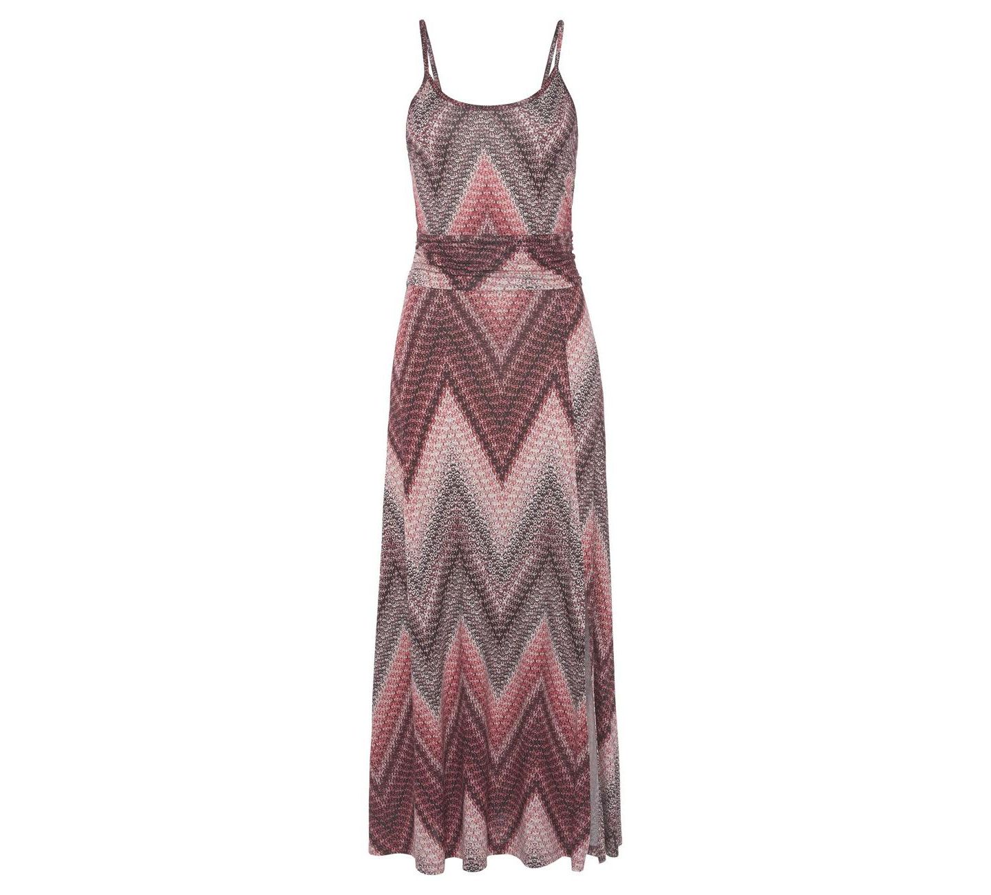 Женское платье Lascana Jersey-Knit Sleeveless Scoop-Neck Maxi, цвет: Бордо разноцветный — фото 4