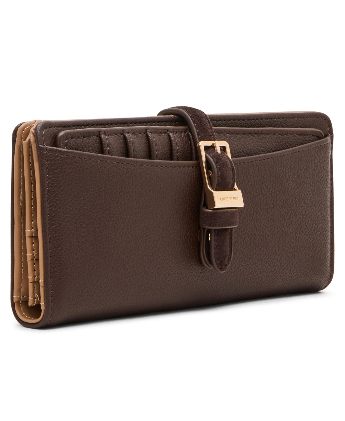 Женский кошелёк Anne Klein Boxed Buckled Design Bifold Wallet, цвет: Коричневый — фото 4