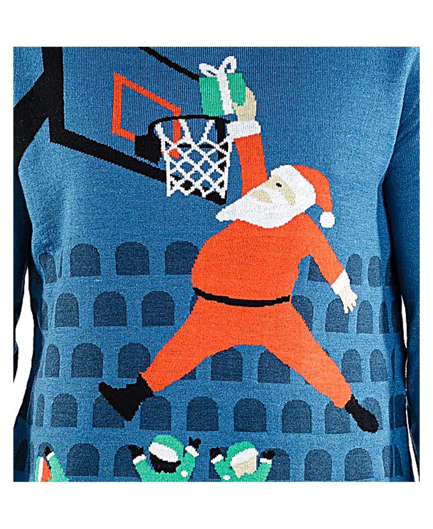 Мужской новогодний свитер Tipsy Elves Jingle Baller в уродливом стиле — фото 4