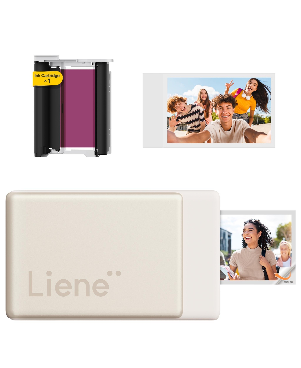 Liene Pearl N200 Pro Portable Wireless Dye-Sublimation Instant Photo Printer - Gold