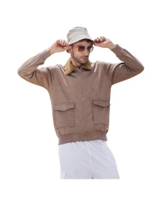 Men's Zip-Front Suede Jacket