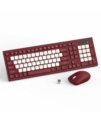 Wireless Keyboard and Mouse Combo Silent Full Size 3 DPI Adjustable