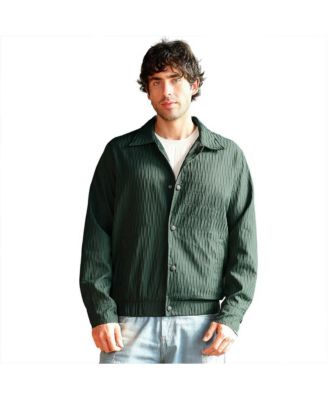 Men's Crease-Tactile Bomber Jacket