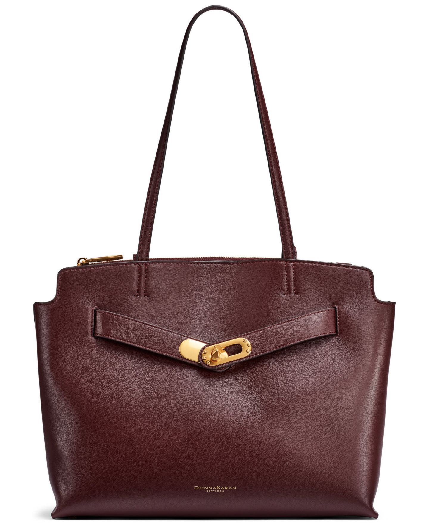 Женская сумка Donna Karan New York Large Bridgehampton Tote Handbag, цвет: Чёрный вишнёвый — фото 1