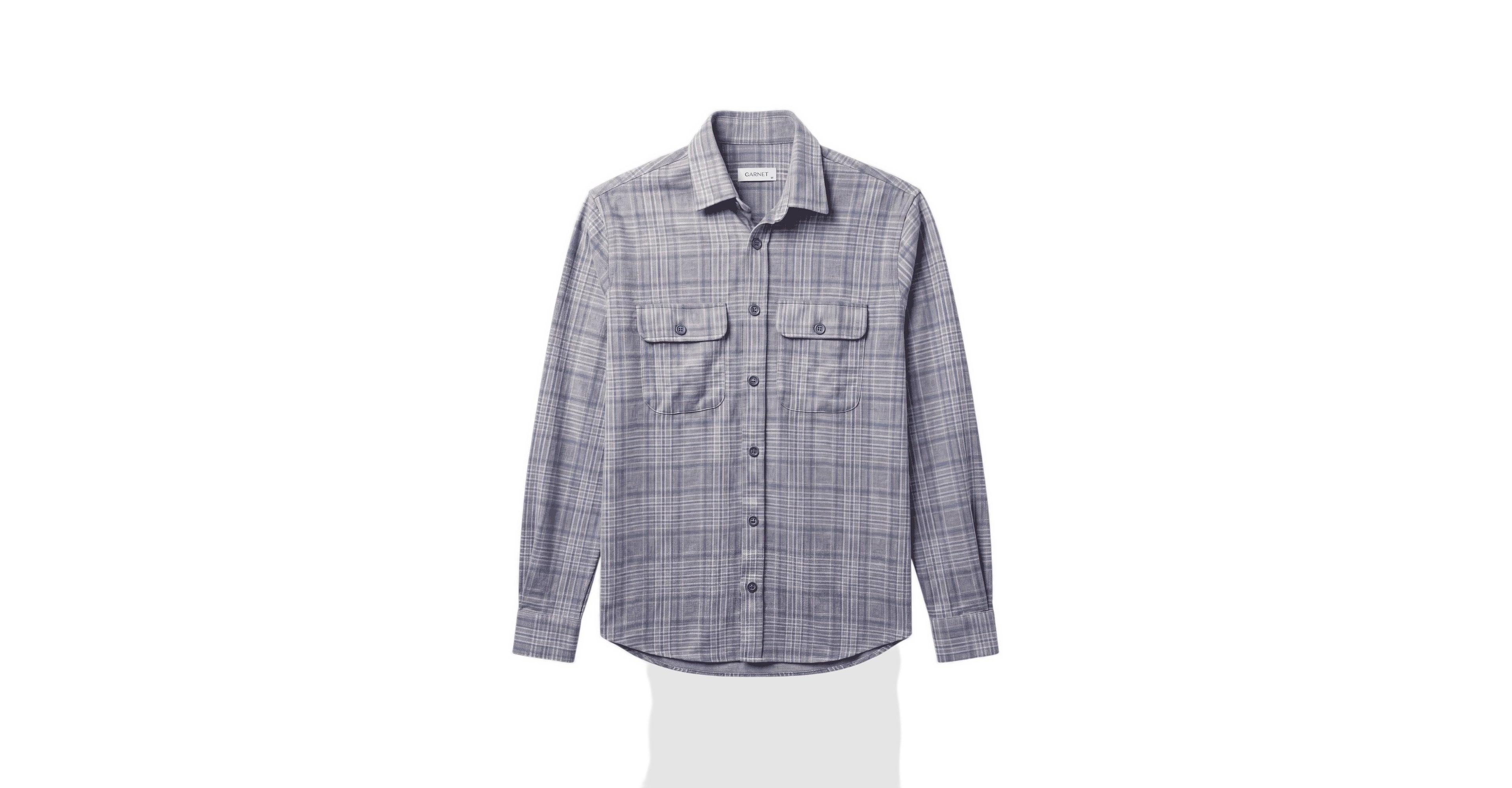 Garnet Men's Regular-Fit Button-Front Overshirt