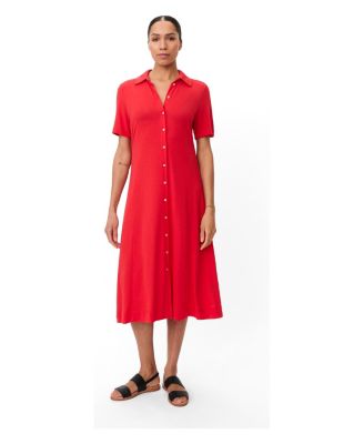 Women's MaNirithis Short-Sleeve Collared Midi Dress