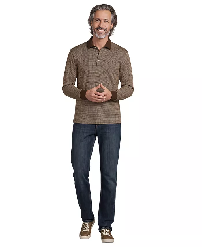 Men's Long Sleeve Cotton Supima Polo Shirt - thumbnail 8