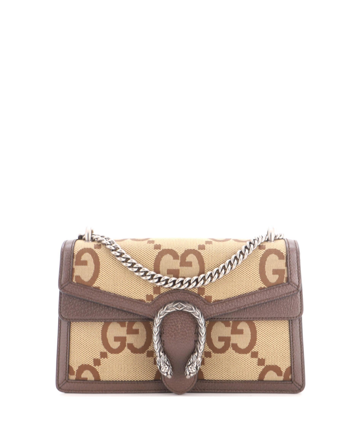 Pre-Owned Gucci Small Dionysus Bag Jumbo Gg Canvas - Brown
