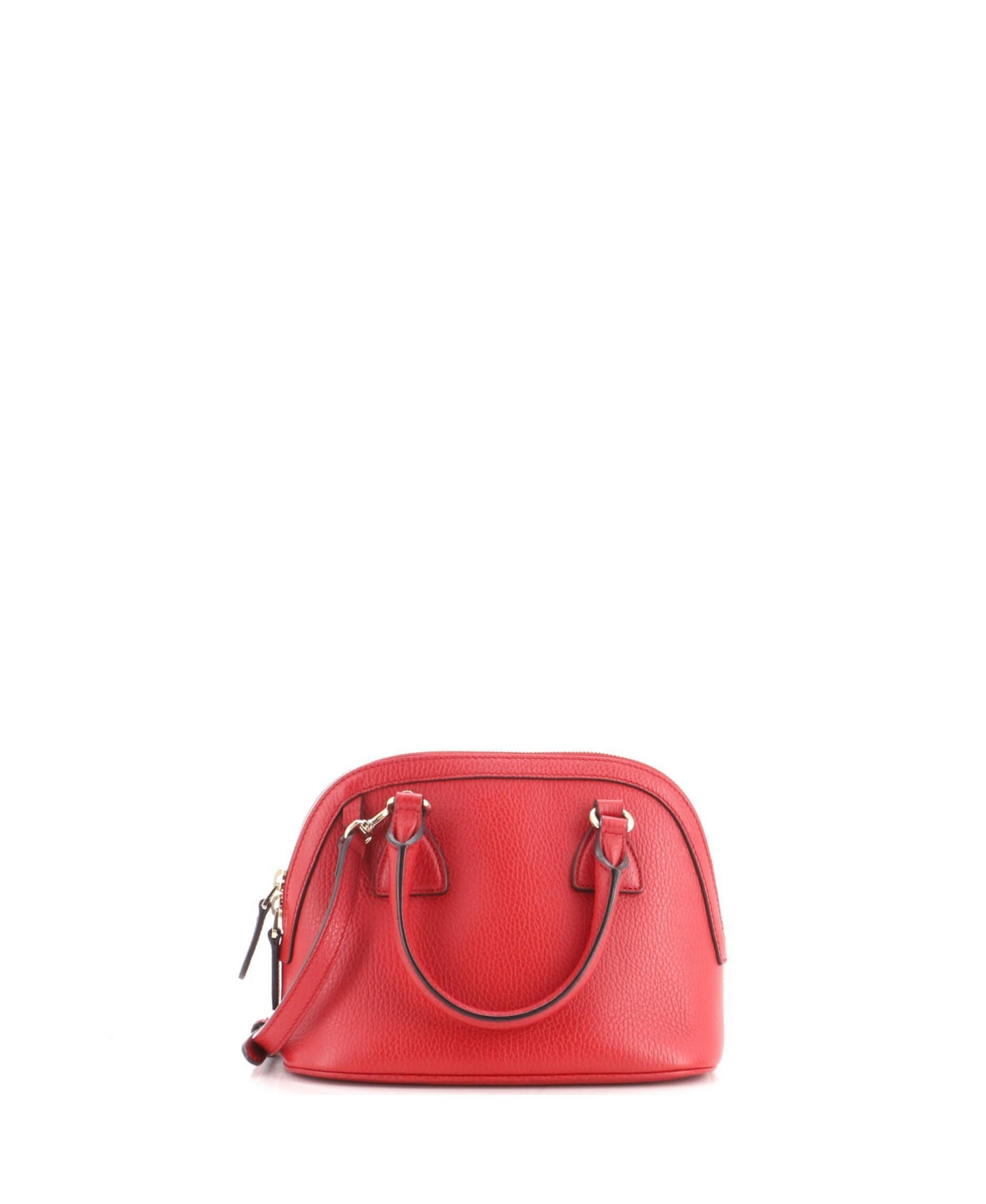 Pre-Owned Gucci Mini Convertible Dome Satchel Leather - Red