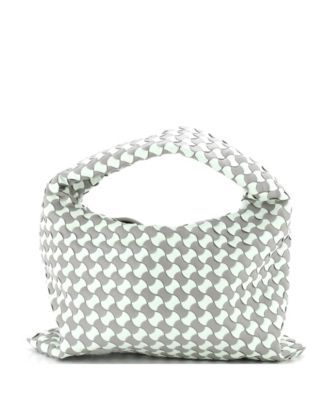 Small Hop Hobo Intrecciato Leather