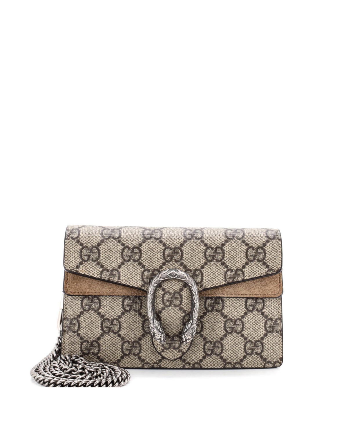 Pre-Owned Gucci Super Mini Dionysus Gg Coated Canvas Crossbody Bag - Brown