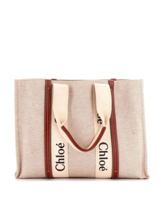Large Woody Tote Canvas with Leather